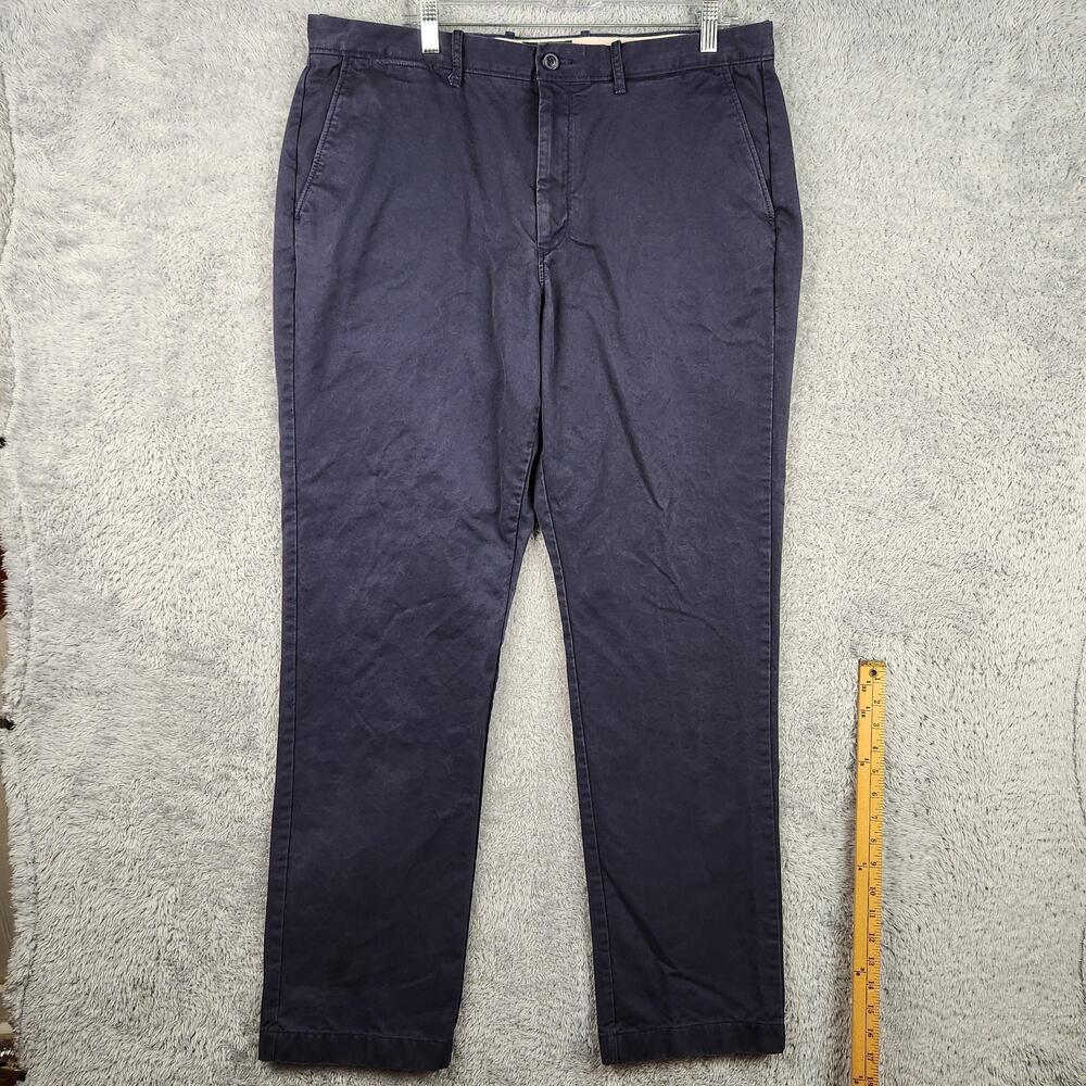 J Crew Oarsman Pants Mens 36x34 Blue Chino Straight Leg Always 1040 Athletic